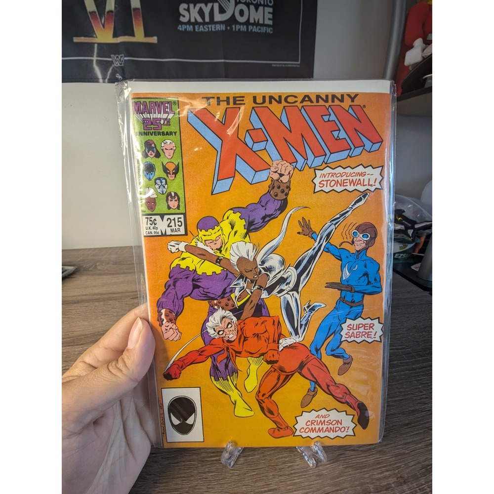 Uncanny X-Men #215 Marvel Comic Book 25th Anniversary March‎ 1987